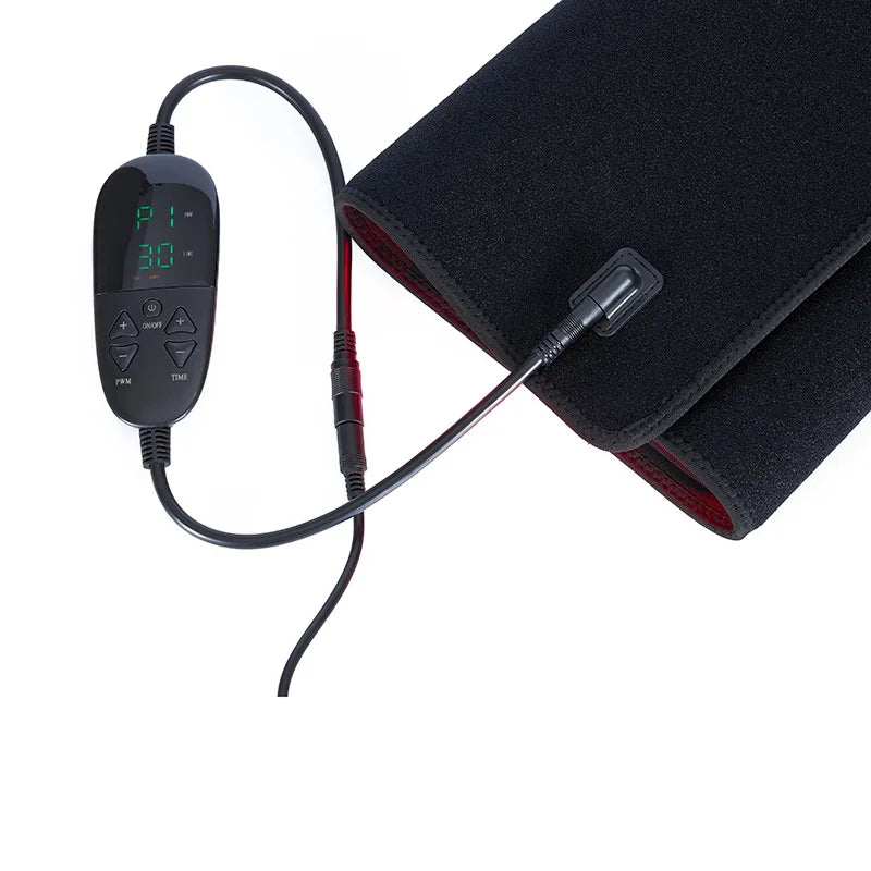 Infrared LED Light Medical Service Belt Waist Red Light Heating Massage Belt Pad Lumbar Back Massager for Muscle Relaxation