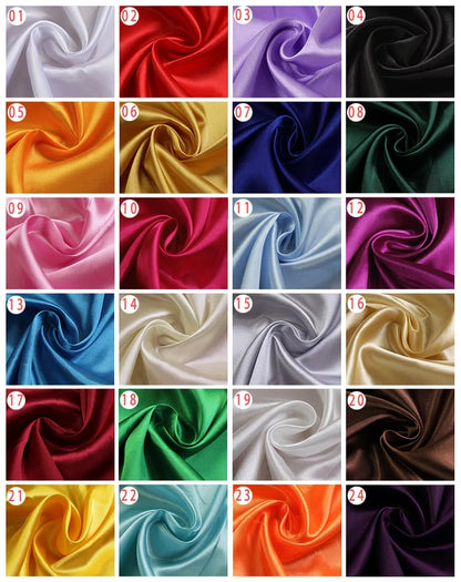 Luxury 100% Polyester Satin 3-Piece Bedding Set 1 Flat Sheet 2 Pillowcases Simple Style Woven Technique Shiny Silky Solid