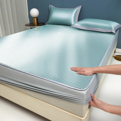 180x200CM (6ft) summer sheet, air-conditioned sheet, ice sheet, soft sheet, anti-bacterial sheet, with two pillowcases