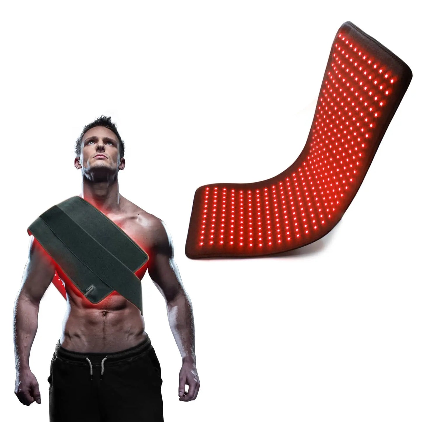 Infrared LED Light Medical Service Belt Waist Red Light Heating Massage Belt Pad Lumbar Back Massager for Muscle Relaxation
