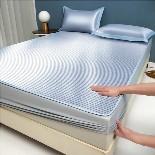 180x200CM (6ft) summer sheet, air-conditioned sheet, ice sheet, soft sheet, anti-bacterial sheet, with two pillowcases